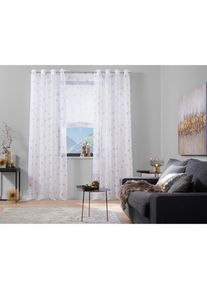 my home, my home Gardine &raquo;Stern&laquo; &Ouml;sen 1 Stk. tlg. Transparent, Voile, Polyester, grau, Polyester