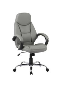 Goodproduct, GOODproduct Chefsessel &raquo;Veronika, B&uuml;rostuhl,&laquo; () komfortabel gepolstert, Kunstleder, grau, Kunstleder, B/H/T: 68 cm x 111 cm x 68 cm