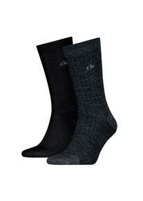 Calvin Klein, Herren, Socken &raquo;CK MEN SOCK 2P MELANGE GRID&laquo; 2er Pack, schwarz, - (40/46)