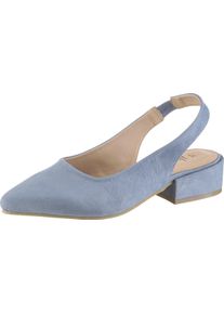 Damen Slingpumps mit Gummizug hellblau