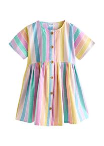 next, Filles Robe, azur / bleu clair / orange clair / rose / rose / rose clair