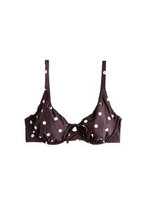 next Bikini Top Damen Gr&ouml;&szlig;e 95 dunkelbraun / wollwei&szlig;