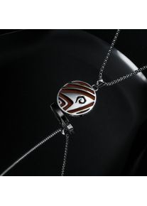 Holzkern Halsketten Herren Silber und Jaspis