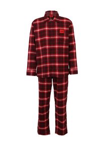 Hugo Pyjama Herren Gr&ouml;&szlig;e S rot / dunkelrot / schwarz