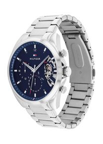 Tommy Hilfiger, Hommes Montre &agrave; affichage analogique, bleu / argent