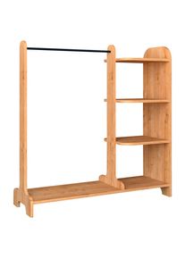 Mid.you Garderobe , Honigeiche , Holzwerkstoff , 3 F&auml;cher , 106x110x35 cm , Garderobe, Garderobensets & -serien, Garderoben-Sets