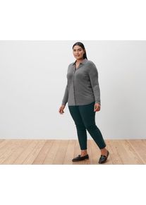 Tchibo - Blusenshirt mit Knopfleiste - Damen - Gr. S - grau