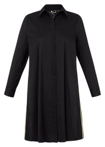 frapp - Hemdblusen-Kleid, schwarz, Gr. 52, Baumwolle