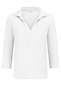 Peter Hahn - Polo-Shirt mit 3/4-Arm, weiss, Gr. 46, Baumwolle