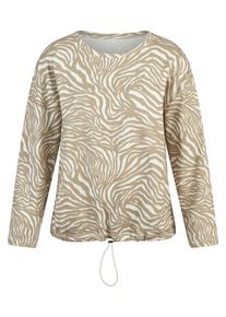 Peter Hahn - Sweatshirt mit Rundhals-Ausschnitt, beige, Gr. 46, Baumwolle