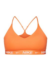 Nike, Femmes Soutien-gorge de sport 'INDY', orange / blanc