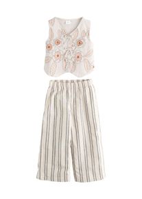 next, Filles Set, beige / gris / orange