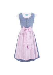 Turi Landhaus Dirndl, (3 tlg.), Kinder, mit all-over Print lila 116 N-Gr flieder Trachtenmieder zum Kn&ouml;pfen