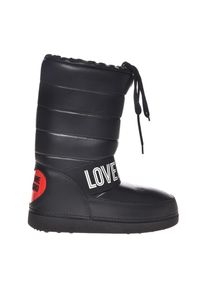 Love Moschino Snowboots, mit wattiertem Schaft schwarz 37/38 schwarz-rot Trendiger Winterstiefel zum Schlupfen