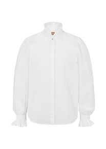BOSS Orange R&uuml;schenbluse &raquo;C_Bellina 10246572 01&laquo;, mit feinem Kn&ouml;tchenmuster im Gewebe wei&szlig; 46 White Romantische Bluse von BOSS