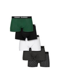 Urban Classics Boxershorts &raquo;Herren Boxer Shorts 5-Pack&laquo; XL white/darkgreen/charcoal/black In der bew&auml;hrten Slim Fit Passform