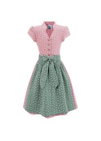 Turi Landhaus Dirndl, (2 tlg.), Kinder, mit gebl&uuml;mten Muster rosa 86 N-Gr rosa-blau Hochgeschlossener Kragen