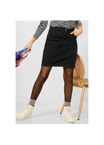 Cecil Jeansrock, im kombinierfreudigen Basiclook schwarz 30 Black Minirock im Denim-Style von Cecil