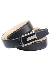 Anthoni Crown Lederg&uuml;rtel, Stufenlose Lederg&uuml;rtel f&uuml;r gehobene Outfits schwarz G&uuml;rtel