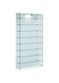 Mid.you Vitrine , Weiss , Glas , 8 F&auml;cher , 59x114x17 cm , stehend, h&auml;ngend , Wohnzimmer, Wohnw&auml;nde, Vitrinen