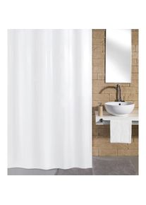 Kleine Wolke Duschvorhang , Weiss , Textil , Uni , 240x180 cm , Textiles Vertrauen - Oeko-Tex&reg; , wasserabweisend , Heimtextilien, Badtextilien, Duschvorh&auml;nge