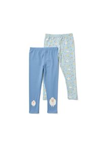 Tchibo - 2 Kinder-Leggings - Newborn - Gr. 50/56 - blau/print