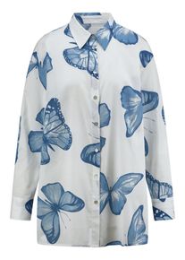 Emilia Lay - Long-Bluse, weiss, Gr. 50, Baumwolle