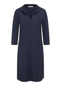 Peter Hahn - Polo-Kleid mit 3/4-Arm, blau, Gr. 42, Baumwolle