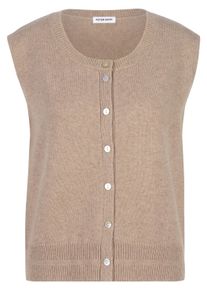 Peter Hahn - Strickweste, beige, Gr. 46, Schurwolle