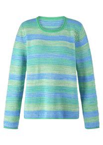 Emilia Lay - Rundhals-Pullover, blau, Gr. 52, Baumwolle
