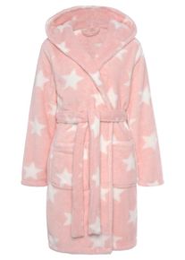 Lascana, Femmes Peignoir court, rose / blanc