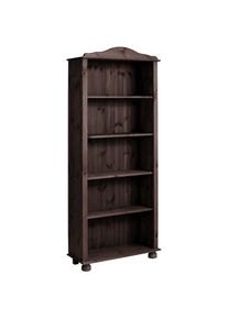 Home Affaire, Home Affaire Regal &raquo;Mette&laquo; aus massivem Kiefernholz, in unterschiedlichen Gr&ouml;ssen und Farben, dunkelbraun, Massivholz, B/H/T: 77 cm x 