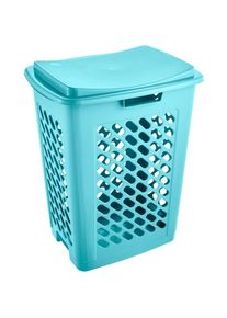 keeeper, keeeper W&auml;schebox &raquo;piet&laquo; 60 L, mit aufklappbarem Deckel, luftdurchl&auml;ssig, hellblau, Polypropylen, 60 l