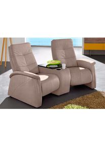 exxpo - Sofa Fashion, exxpo - sofa fashion 2-Sitzer &raquo;Tivoli, Kinosofa, bequem,&laquo; mit Relaxfunktion, integrierter Tischablage und Stauraumfach, beige, 
