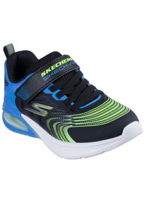 Skechers, Unisex, Sneaker &raquo;MICROSPEC MAX ADVANCE&laquo; , Freizeitschuh mit Klettverschluss, Gr&ouml;ssenschablone zum Download, schwarz, blau, limette, 34, 