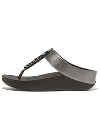 fitflop, Unisex, Dianette &raquo;HALO BEAD-CIRCLE METALLIC TOE-POST SANDALS&laquo; Pool Slides, Pantolette mit d&auml;mpfender Zwischensohlentechnologie, 