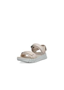 Ecco, Unisex, Sandalette &raquo;Ecco GRUUV SOL W&laquo; , Plateau, Sommerschuh, Sandalette mit praktischem Klettverschluss, beige, 43, Individuelle Fussanpassung 