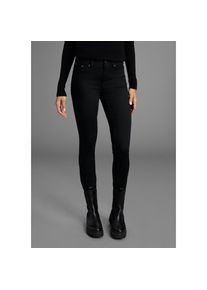 Arizona, Unisex, Slim-fit-Jeans &raquo;Shaping&laquo; enge Passform, R&ouml;hrenjeans, Used-Look-Waschung, hohe Leibh&ouml;he, schwarz, 21, K + L Gr, High-Waist Skinny 