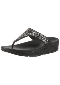 fitflop, Unisex, Zehentrenner &raquo;LULU CRYSTAL&laquo; , Sandale, Pantolette mit Schmucksteine, schwarz, 41, Trendiger Zehentrenner f&uuml;r viele Gelegenheiten