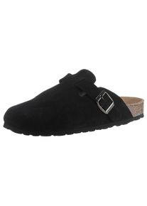 Aniston Shoes, Unisex, Aniston SHOES Clog , Hausschuh, Sommerschuh, mit ergonomischem Fussbett - NEUE KOLLEKTION, schwarz, 41, Clog mit verstellbarer 