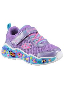 Skechers, Unisex, Lauflernschuh &raquo;PLAY SCENE-FUN SQUAD&laquo; Sneaker mit bunten Motiven verziert, Gr&ouml;ssenschablone zum Download, lila kombiniert, 26, 