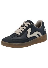 Rieker Sport, Unisex, RIEKER Sport Plateausneaker , Freizeitschuh, Halbschuh, Schn&uuml;rschuh in veganer Verarbeitung, nachtblau, grau, 42, Basket-Sneaker
