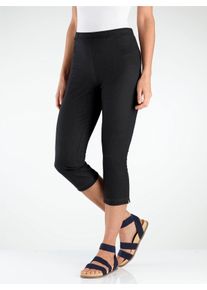 WITT Damen Caprihose in Jeans-Optik, schwarz, Gr&ouml;&szlig;e 42, 65% Baumwolle, 30% Polyester, 5% Elasthan