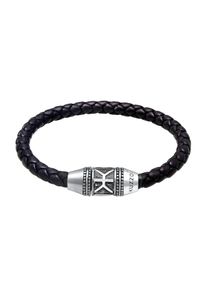 Kuzzoi, Hommes Bracelet, noir / argent
