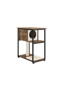 Feandrea, FEANDREA Kratzbaum &raquo;Vintagebraun&laquo; 66 cm hoch, braun, Metall, Pl&uuml;sch, Sisal, B/H/T: 59 cm x 66 cm x 36 cm