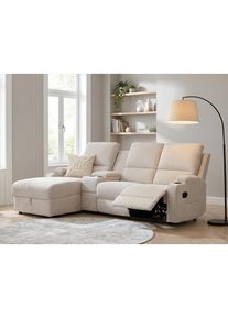 Home Affaire, Home Affaire Ecksofa &raquo;NAPORI Multimediasofa, 3er Kinosessel XXL, L-Form, Cord&laquo; Kinosofa mit Relaxfunktion, Getr&auml;nkehalter, Staufach und 