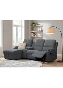 Home Affaire, Home Affaire Ecksofa &raquo;NAPORI Multimediasofa, 3er Kinosessel XXL, L-Form, Cord&laquo; Kinosofa mit Relaxfunktion, Getr&auml;nkehalter, Staufach und 