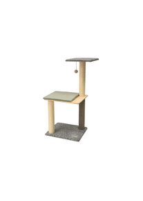 Ackerman Kratzbaum &raquo;Simons Cat&laquo; 105 cm hoch, beige, grau, gr&uuml;n, Pl&uuml;sch, Sisal, B/H/T: 40 cm x 105 cm x 55 cm