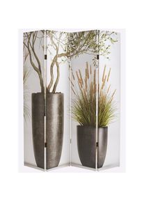 HEINE HOME, HEINE HOME Paravent, natur, gr&uuml;n, B/H/T: 161 cm x 180 cm x 2 cm