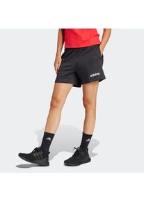 adidas Sportswear, Unisex, adidas Sportswear Shorts &raquo;W LIN FT SHO&laquo; Mitelhoher Bund mit Kordelzug, aus weichem French Terry, schwarz, wei&szlig;, XL, N-Gr, 